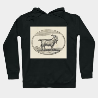 Goat Woodcut Hoodie